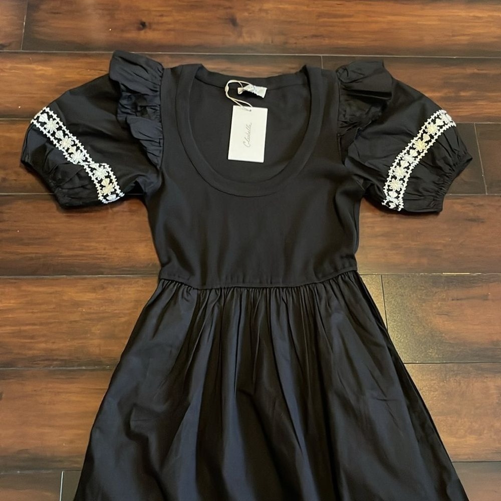 Cleobella‎ Selma Midi Dress Puff Sleeve Women's size XS boho Festival Peasant - Picture 4 of 12